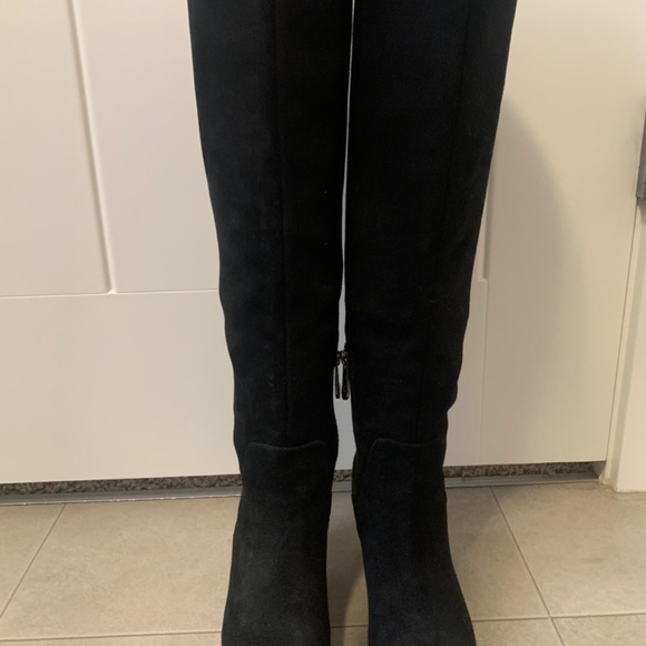 Blondo, slim calf, over the knee black suede boots - Picture 2 of 5